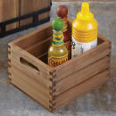 American Metalcraft WCV7 Rectangular Condiment Caddy - Wood, Vintage thumbnail 2
