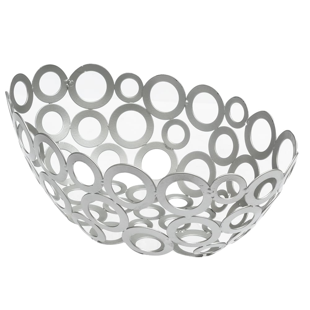 American Metalcraft WCW69 Oval Basket w/ Ring Design, Silver