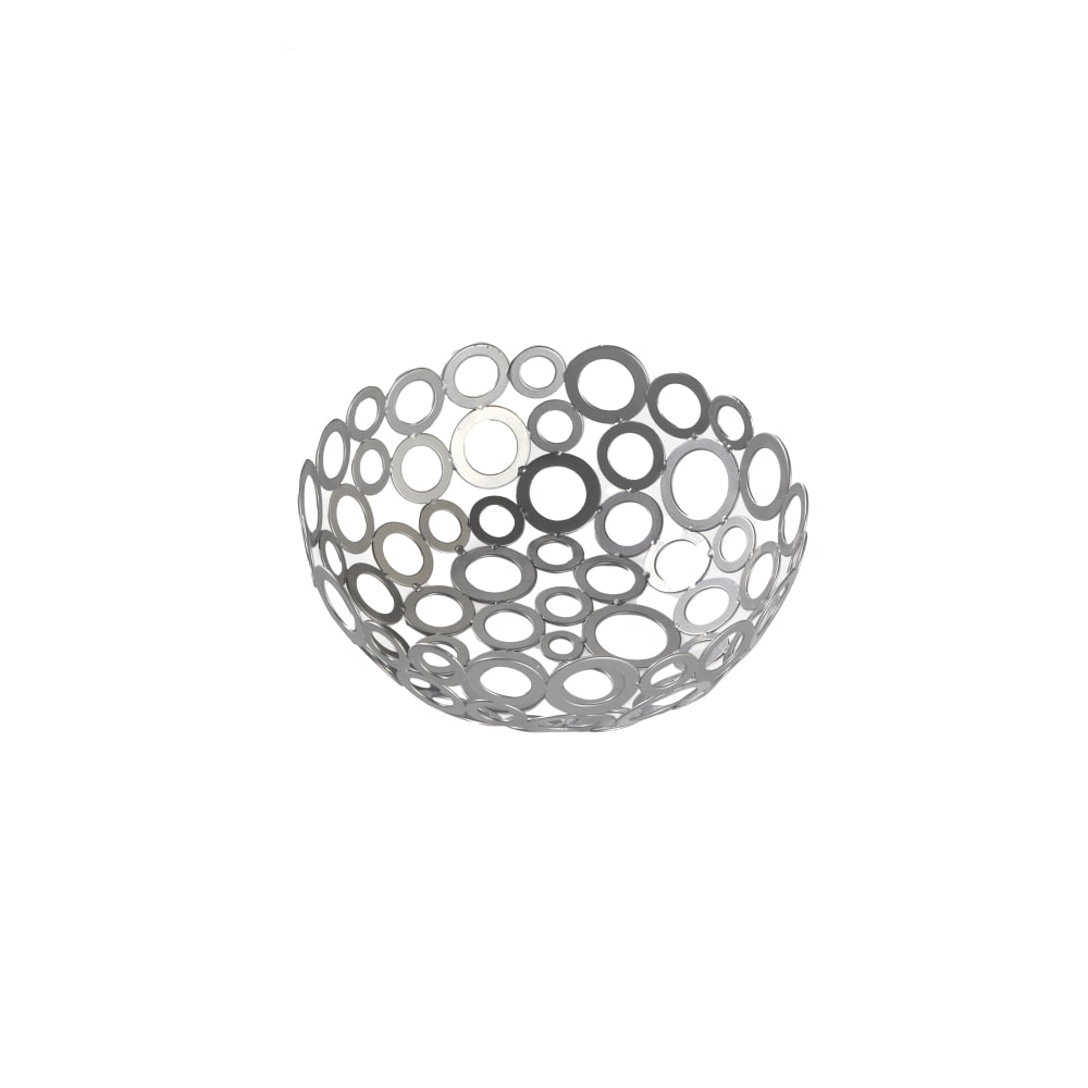 American Metalcraft WCW81 8" Round Basket w/ Ring Design, Silver