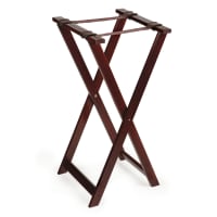 American Metalcraft WTSM31 31" Folding Tray Stand w/ Nylon Strap, Mahogany thumbnail 3