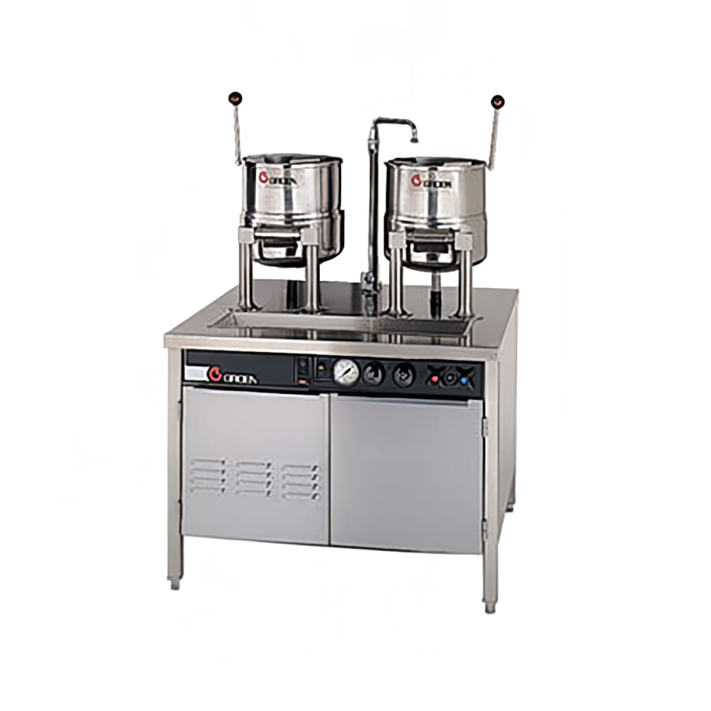 Groen 142839 (2) 5 gal Steam Kettles - Manual Tilt, 2/3 Jacket, 208v/3ph