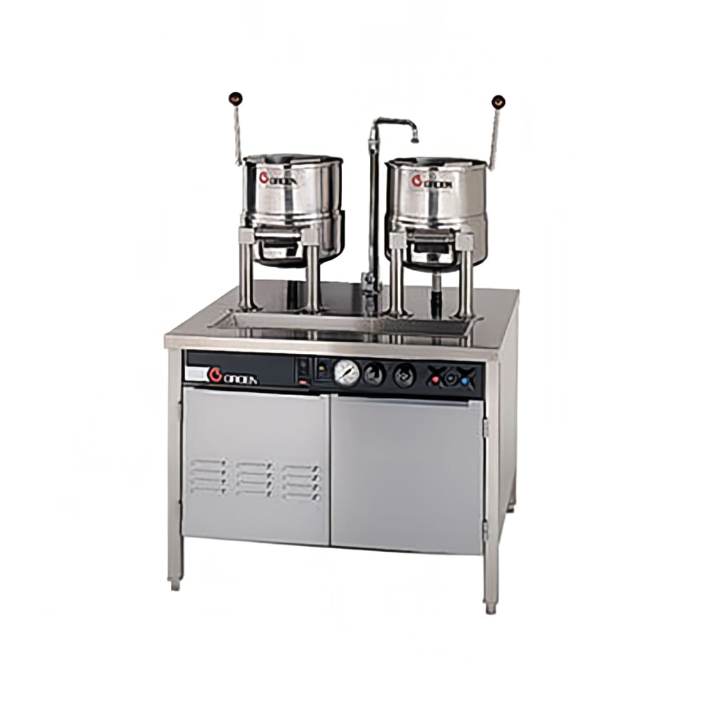 Groen 142839 (2) 5 gal Steam Kettles - Manual Tilt, 2/3 Jacket, 240v/3ph