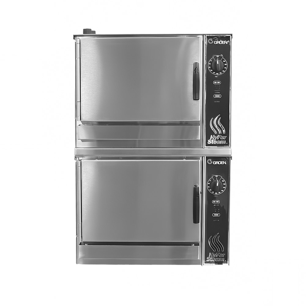 Groen (2)HY-3EF (6) Pan Convection Steamer - Cabinet, Descaling Port, 208v/3ph