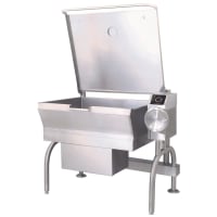 Groen BPM-30GC 30 gal. Tilt Skillet - Open Leg Base, Polished Pan, Measurement Marks, Liquid Propane thumbnail 4