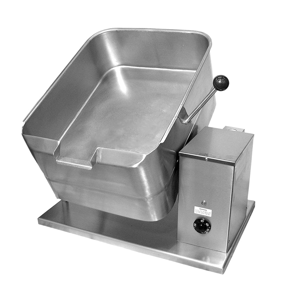 Groen TD/FPC 10 gal. Countertop Tilt Skillet - Polished Pan, Measurement Marks, 208v/3ph