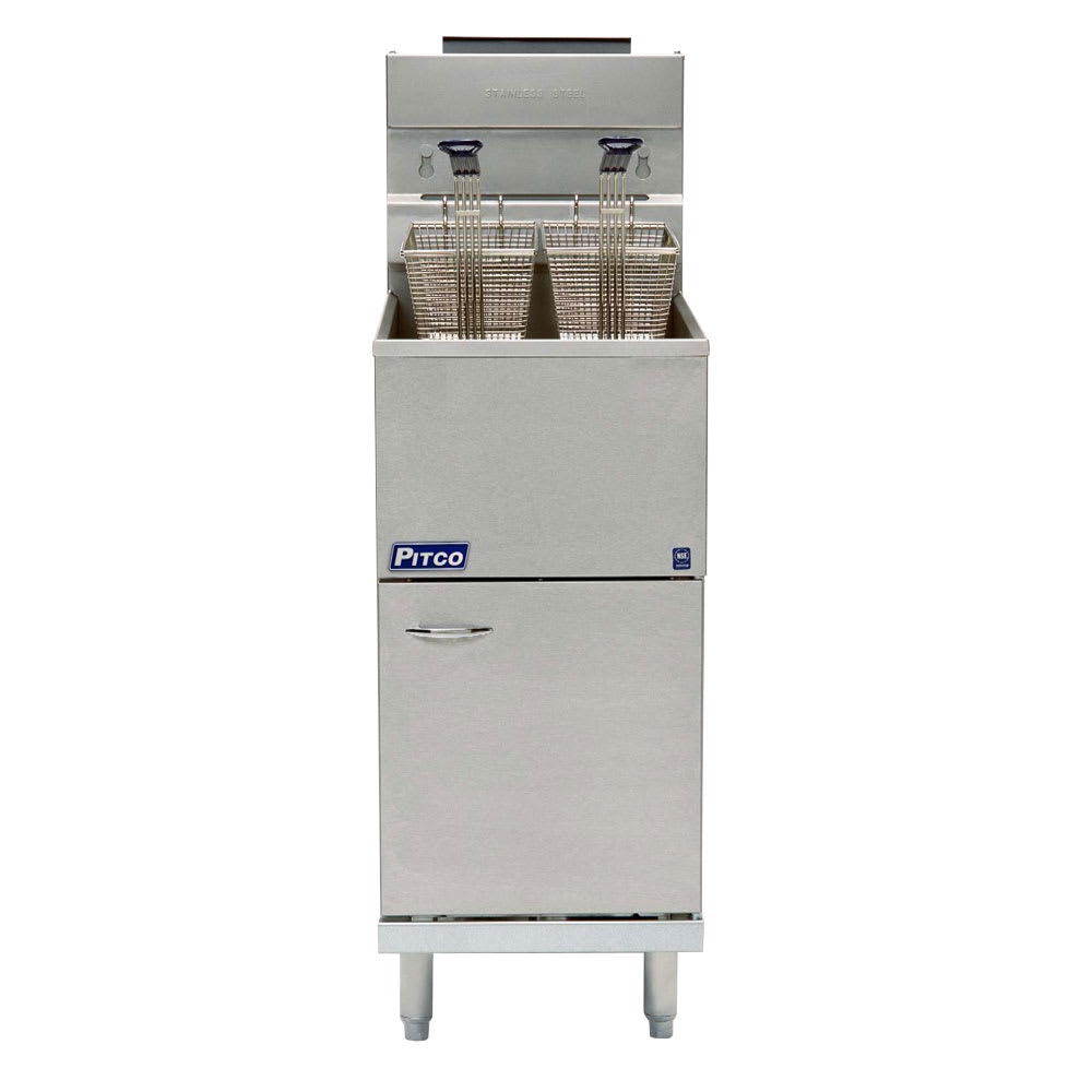Pitco 45C+S Gas Fryer - (1) 50 lb Vat, Floor Model, Liquid Propane