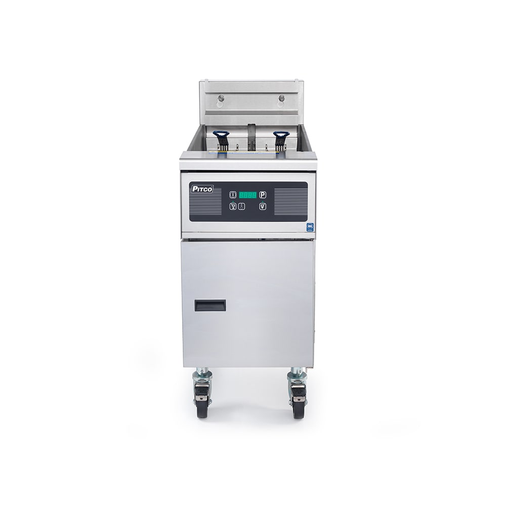 Pitco SE14RS-1FD Electric Fryer - (1) 50 lb Vat, Floor Model, 208v/3ph