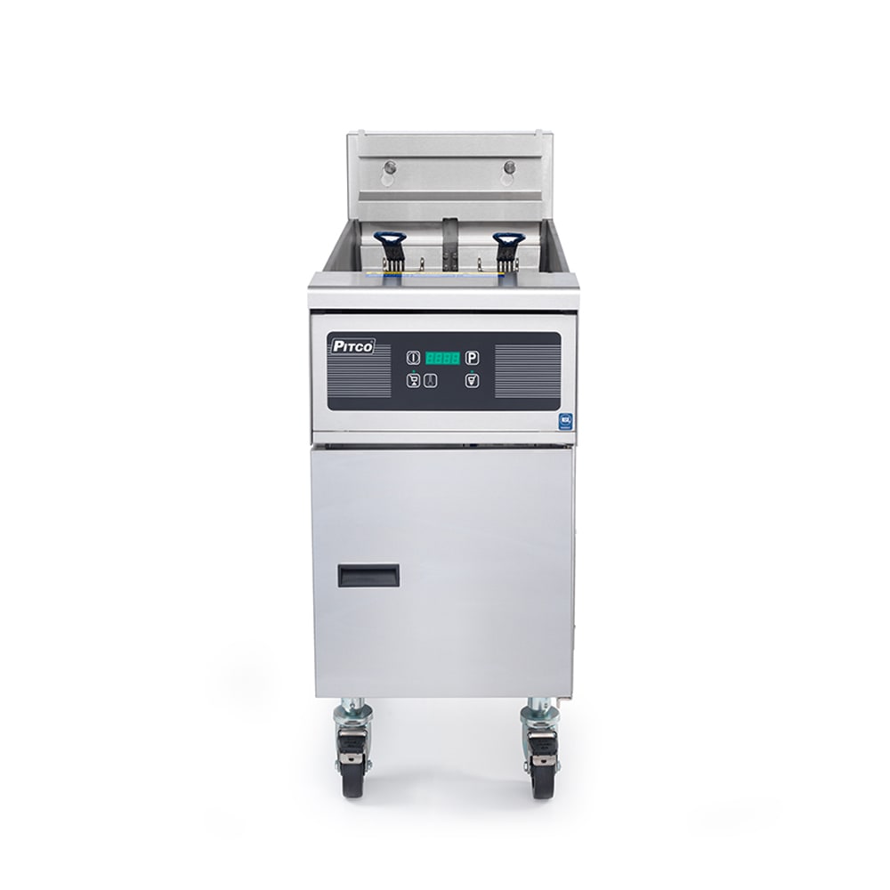 Pitco SE14RS-1FD Electric Fryer - (1) 50 lb Vat, Floor Model, 220v/3ph