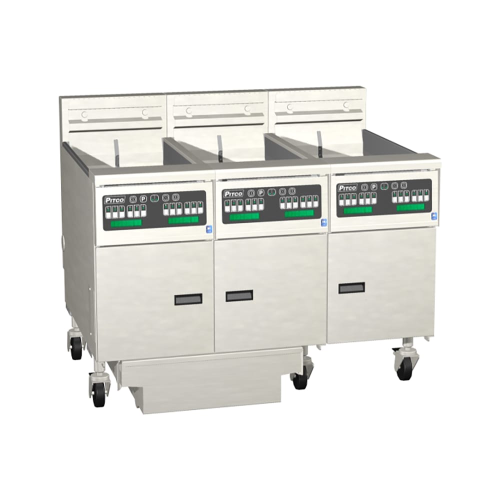Pitco SE14RS-3FD Solstice™ Electric Fryer - (3) 50 lb Vats, Floor Model, 208v/3ph