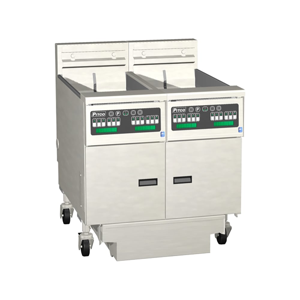 Pitco SE14S-2FD Electric Fryer - (2) 50 lb Vats, Floor Model, 208v/3ph
