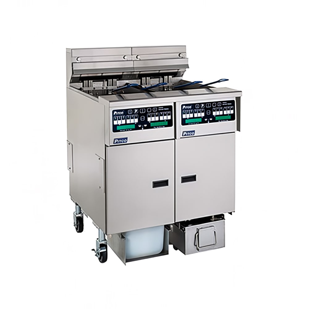 Pitco SELV14C/14T-2/FD Electric Fryer - (1) 30 lb & (4) 15 lb Vats, Floor Model, 240v/3ph