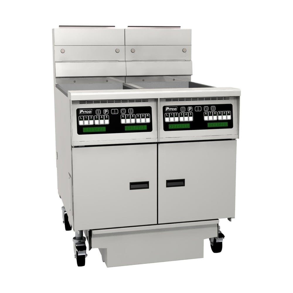 Pitco SG14RS-2FD Gas Fryer - (2) 50 lb Vats, Floor Model, LP