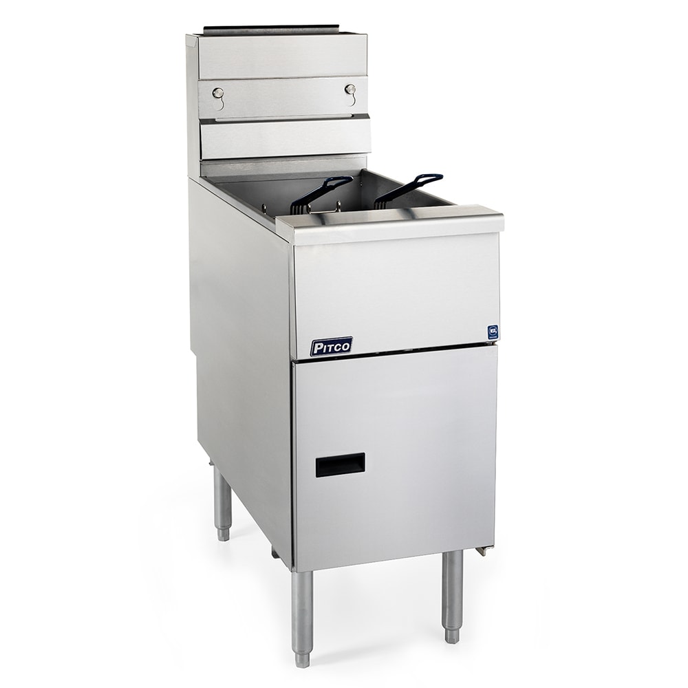 Pitco SG14RS Gas Fryer - (1) 50 lb Vat, Floor Model, Natural Gas