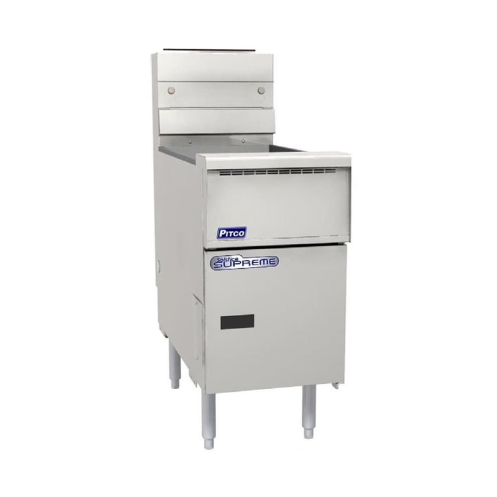 Pitco SSH55-4FD Gas Fryer - (4) 50 lb Vats, Floor Model, LP