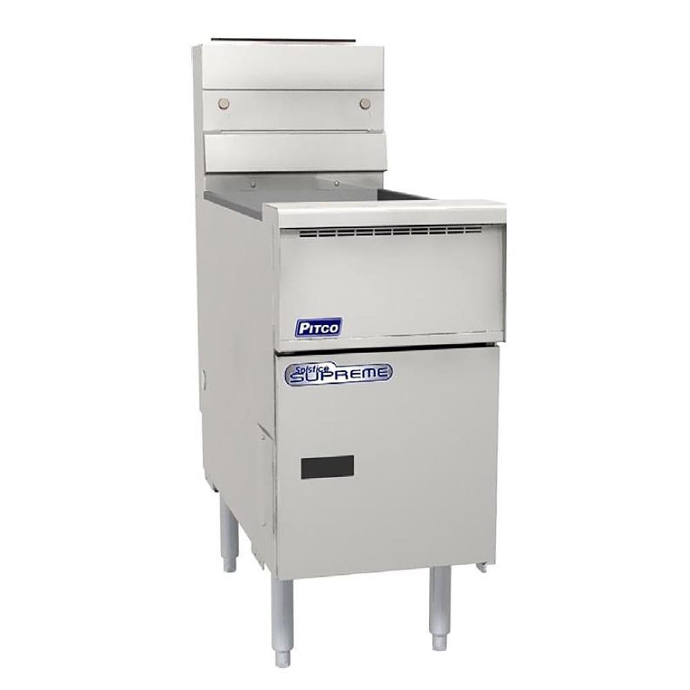 Pitco SSH55-6FD Gas Fryer - (6) 50 lb Vats, Floor Model, NG