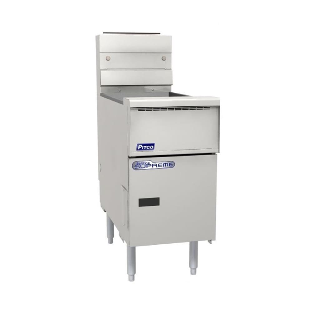Pitco SSH55R-4FD Gas Fryer - (4) 50 lb Vats, Floor Model, NG