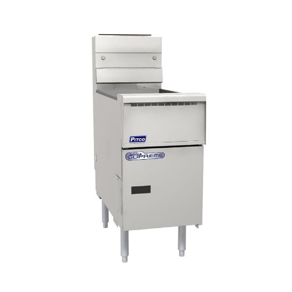 Pitco SSH55T Gas Fryer - (2) 25 lb Vats, Floor Model, Liquid Propane