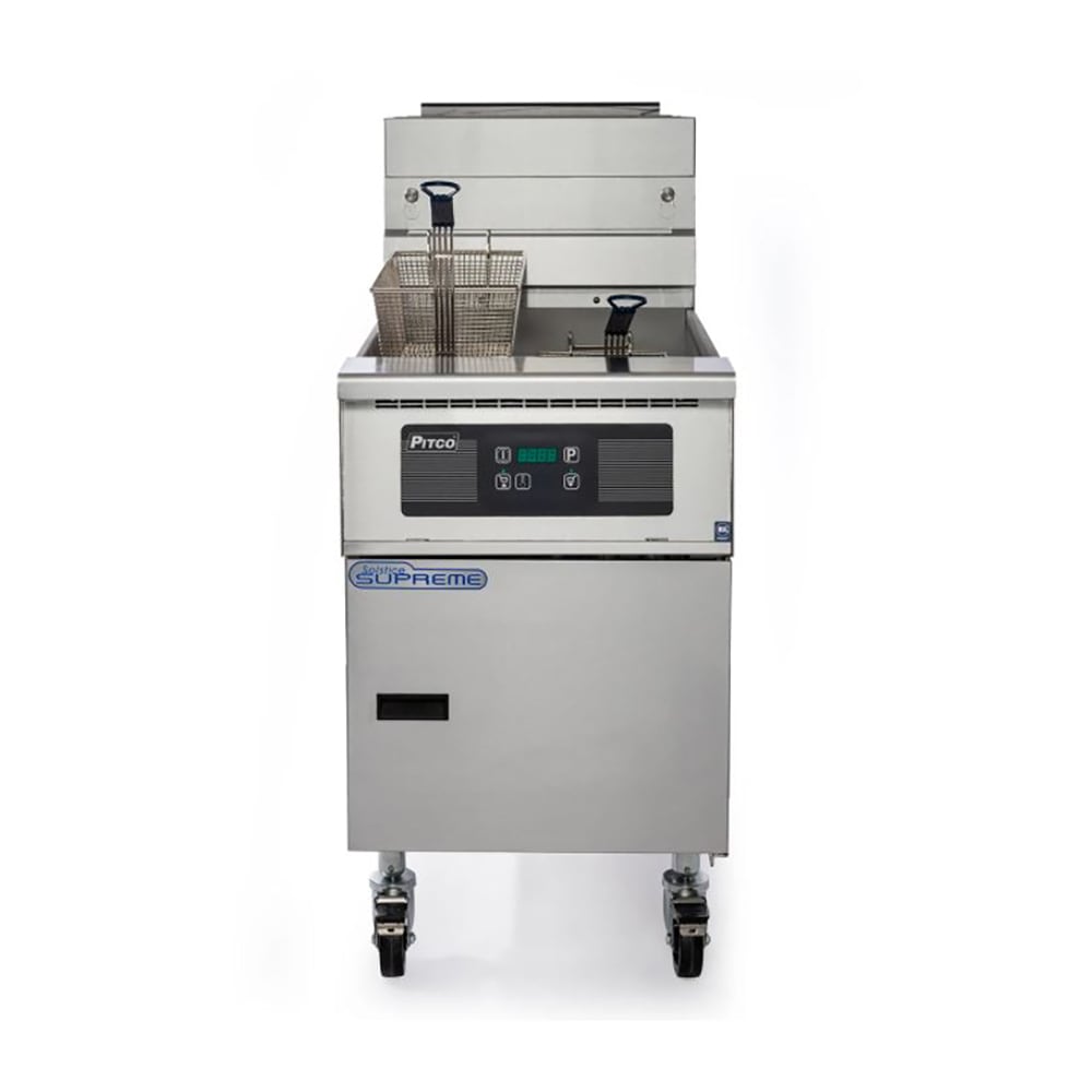 Pitco SSH75-2FD Gas Fryer - (2) 75 lb Vats, Floor Model, LP