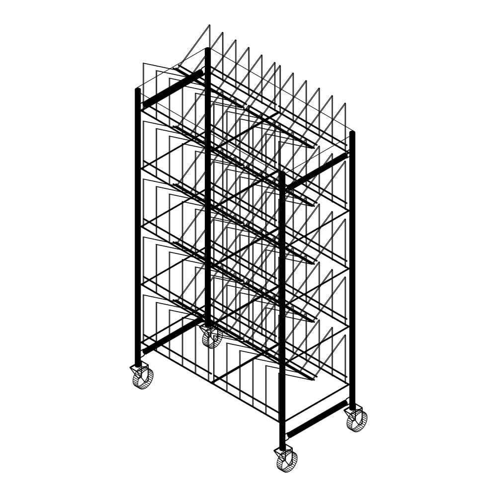 Dinex DX1173X100 5 Level Mobile Drying Rack for Dishes