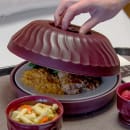 Dinex DX340061 Turnbury Insulated Dome for 9" Plates - Cranberry thumbnail 5