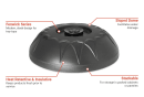 Dinex DX540044 Fenwick Insulated Dome for 9" Plates - Graphite Gray thumbnail 6