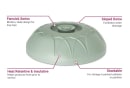 Dinex DX540084 Fenwick Insulated Dome for 9" Plates - Sage thumbnail 6