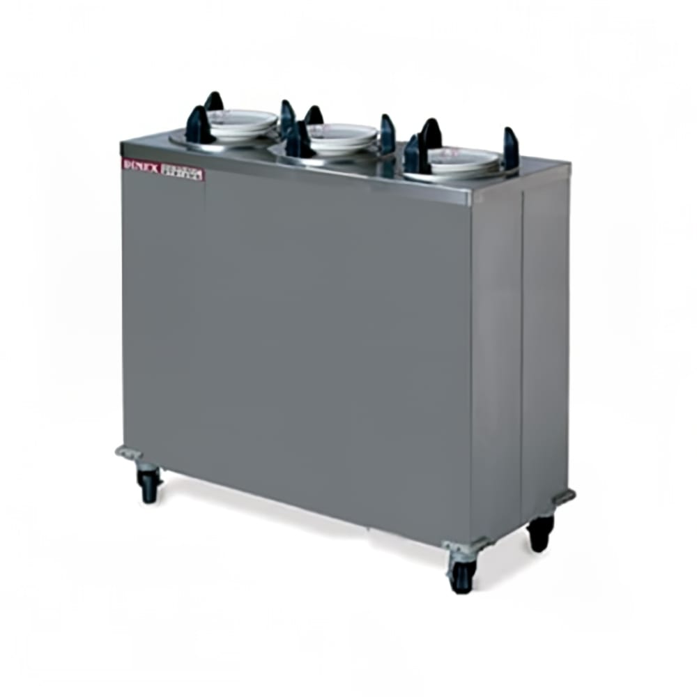 Dinex DXPIDP3E0912 45 1/8" Mobile Dish Dispenser w/ (3) Columns, Stainless