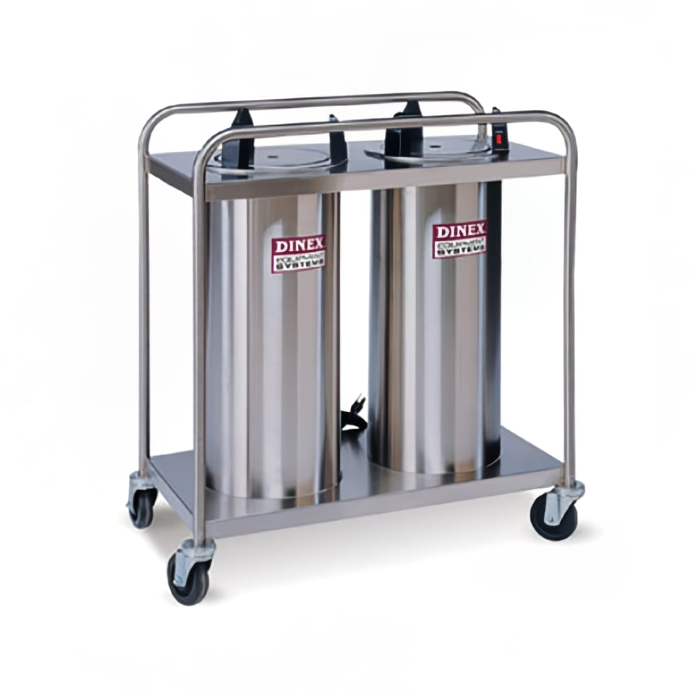 Dinex DXPIDPH2O1012 33" Heated Mobile Dish Dispenser w/ (2) Columns - Stainless, 120v
