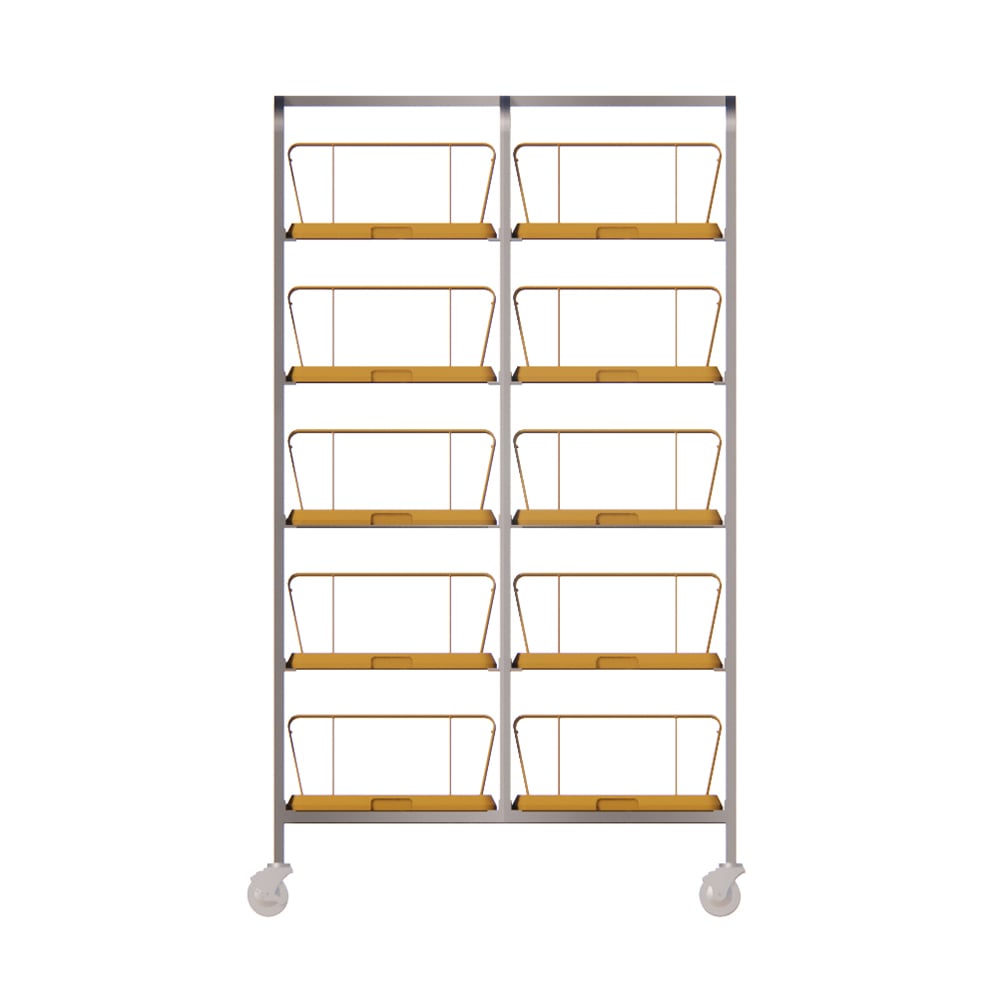 Dinex DXIRDSD9100 5 Level Mobile Drying Rack for Dishes