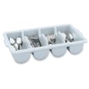 Vollrath 1375-31 4 Compartment Cutlery Bin - Plastic, Gray thumbnail 2