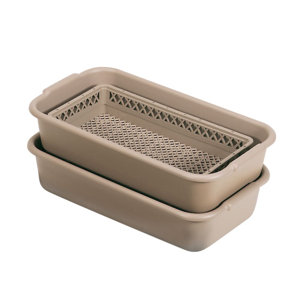 Vollrath 1393 Flatware Dishwasher Rack - Half Tub & Open Rack, Co-polymer Plastic, Beige
