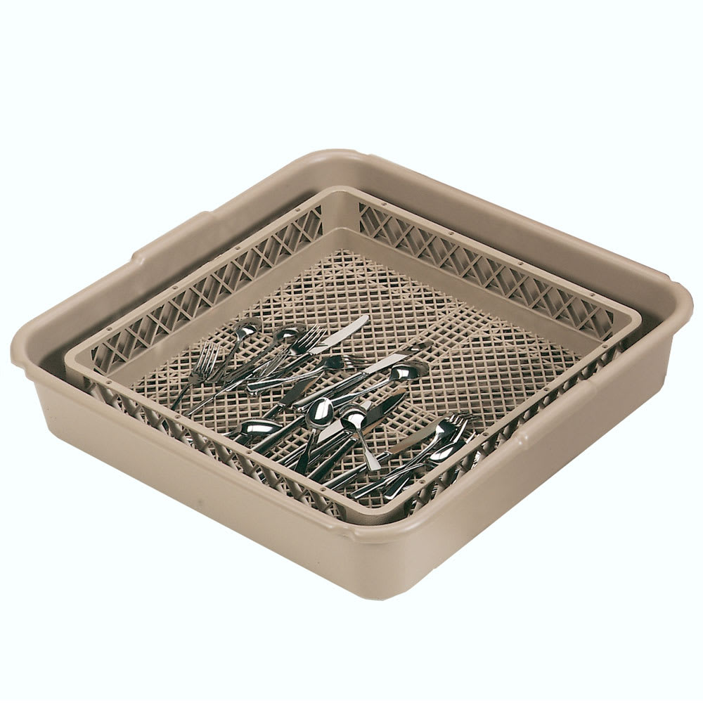 Vollrath 1397 Flatware Dishwasher Rack - Full Tub & Open Rack, Co-polymer Plastic, Beige