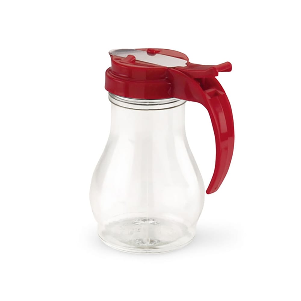 Vollrath 1412-02 10 oz Dripcut® Teardrop Dripcut Server - Polycarbonate, Red Plastic Top