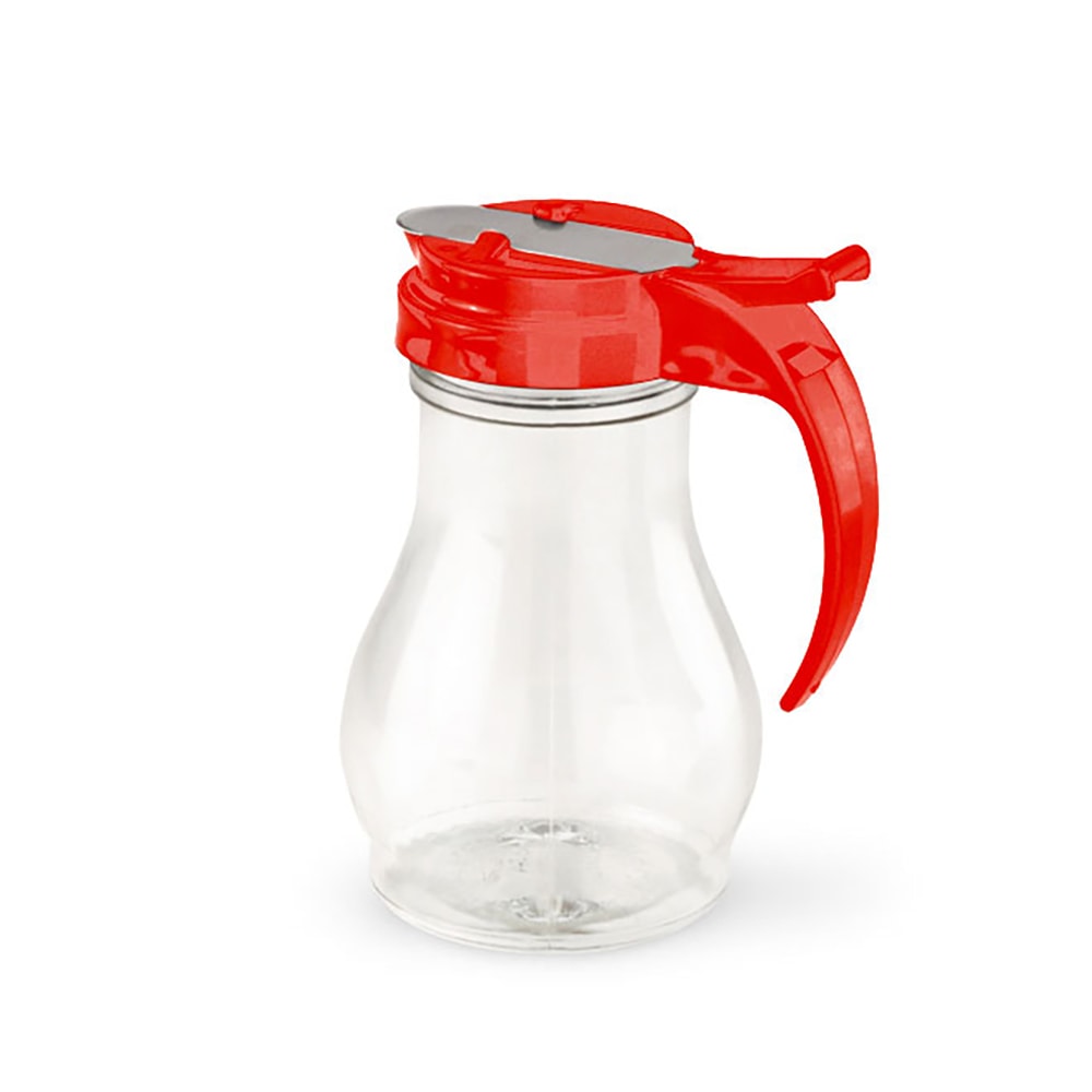 Vollrath 1414-02 16 oz Dripcut® Teardrop Dripcut Server - Polycarbonate, Red Plastic Top