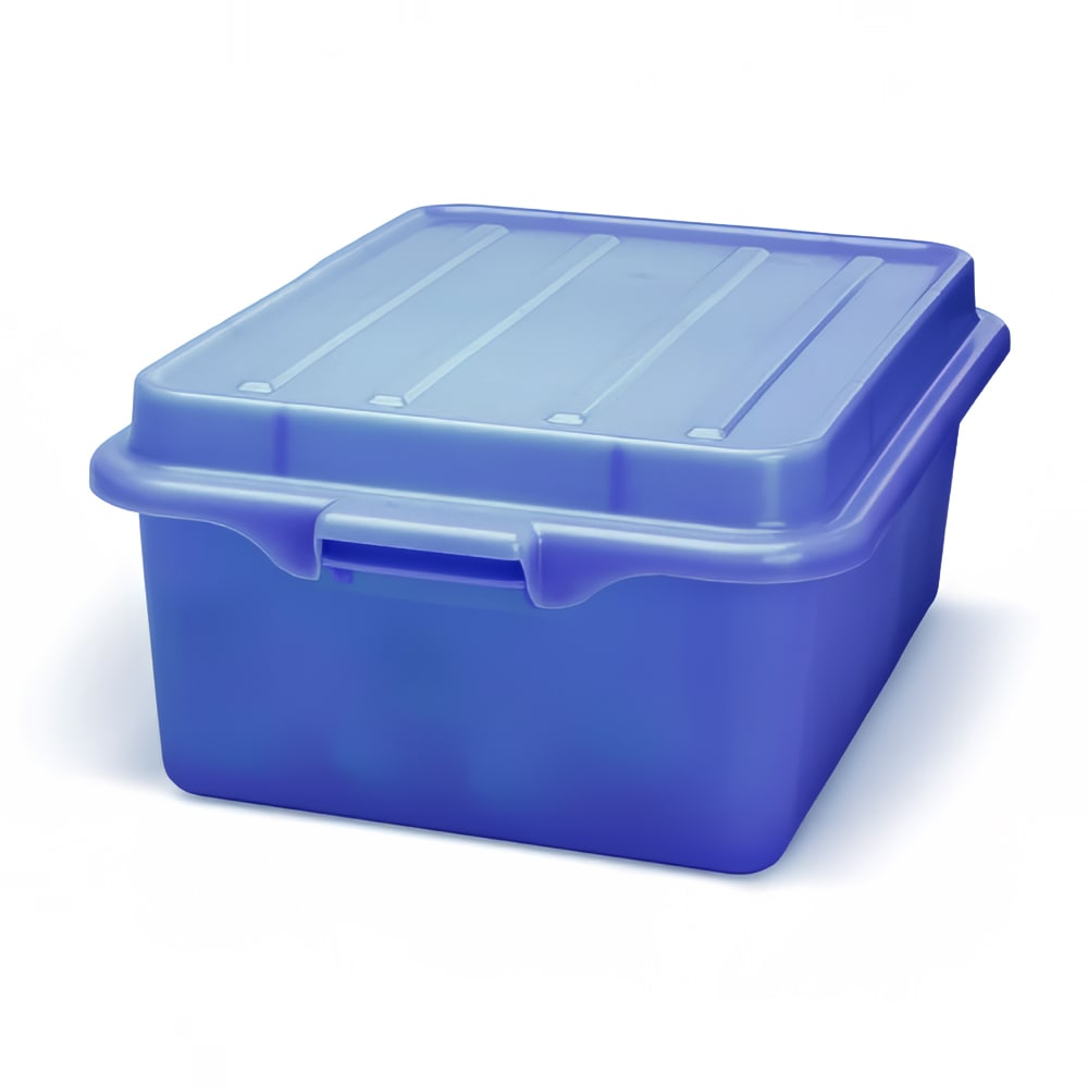 Vollrath 1501-C04 Food Storage Drain Box - With Cover, 15x20x5", Blue