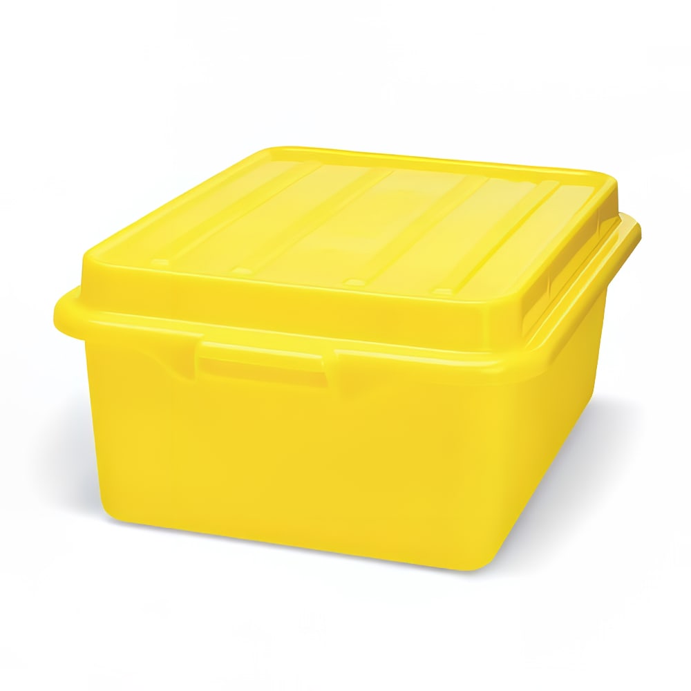 Vollrath 1505-C08 Food Storage Drain Box - With Cover, 15x20x7", Yellow
