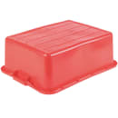 Vollrath 1507-C02 Food Storage Drain Box - With Cover and Drain, 15x20x7", Red thumbnail 3