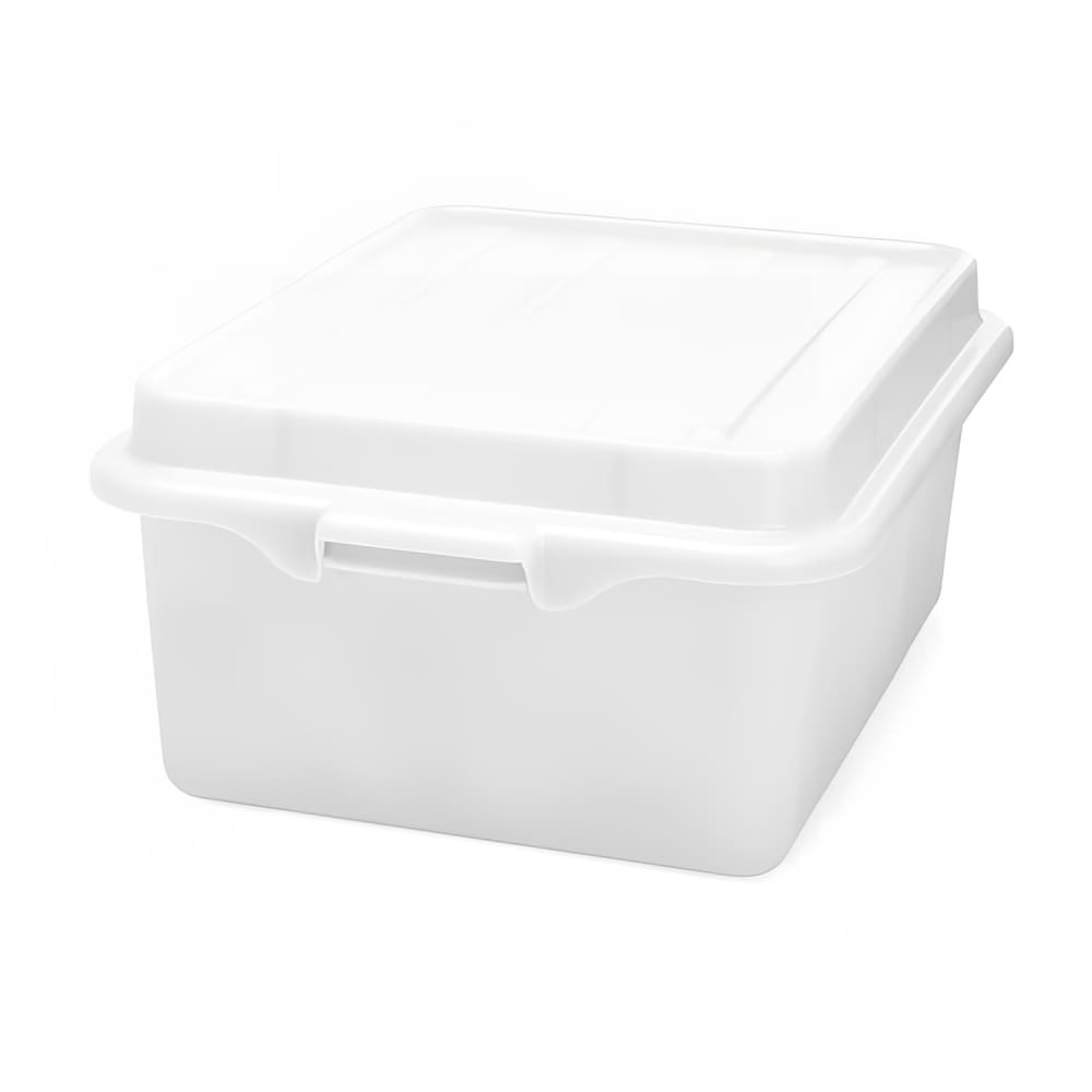 Vollrath 1507-C05 Food Storage Drain Box - With Cover and Drain, 15x20x7", White