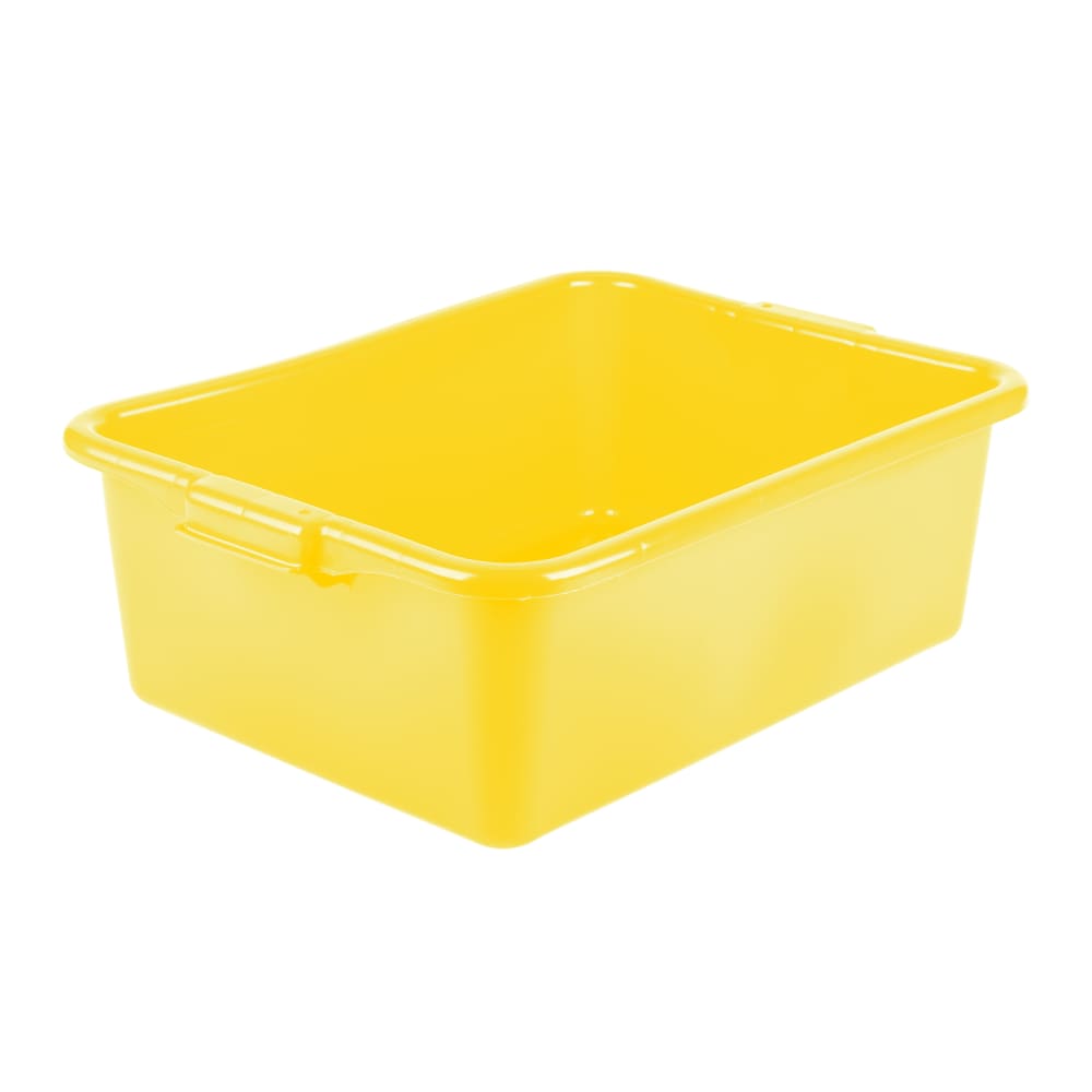 Vollrath 1507-C08 Food Storage Drain Box - With Cover and Drain, 15x20x7", Yellow