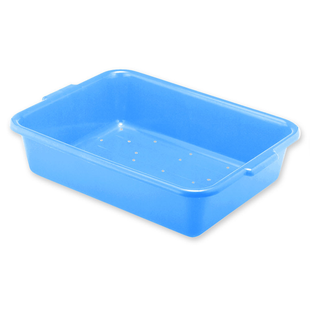 Vollrath 1511-C04 Drain Box - Handles, 20x15x5", Blue