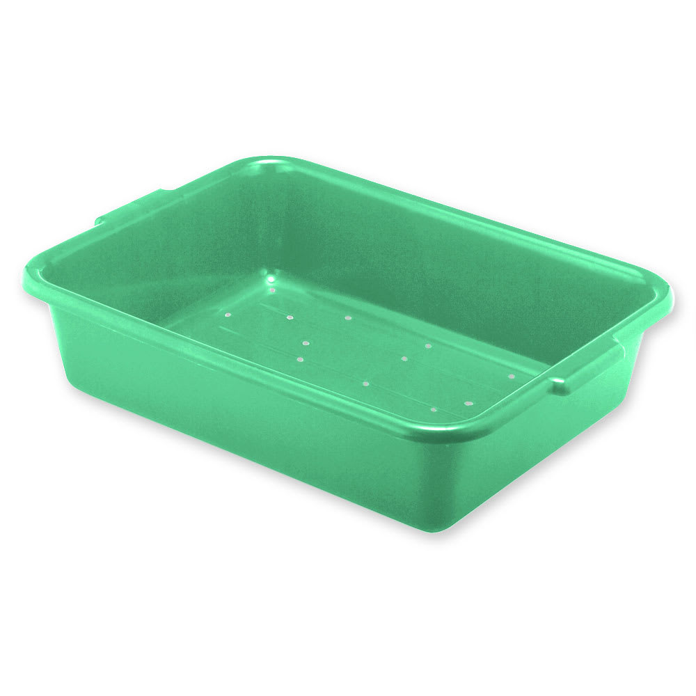 Vollrath 1511-C19 Drain Box - Handles, 20x15x5", Green