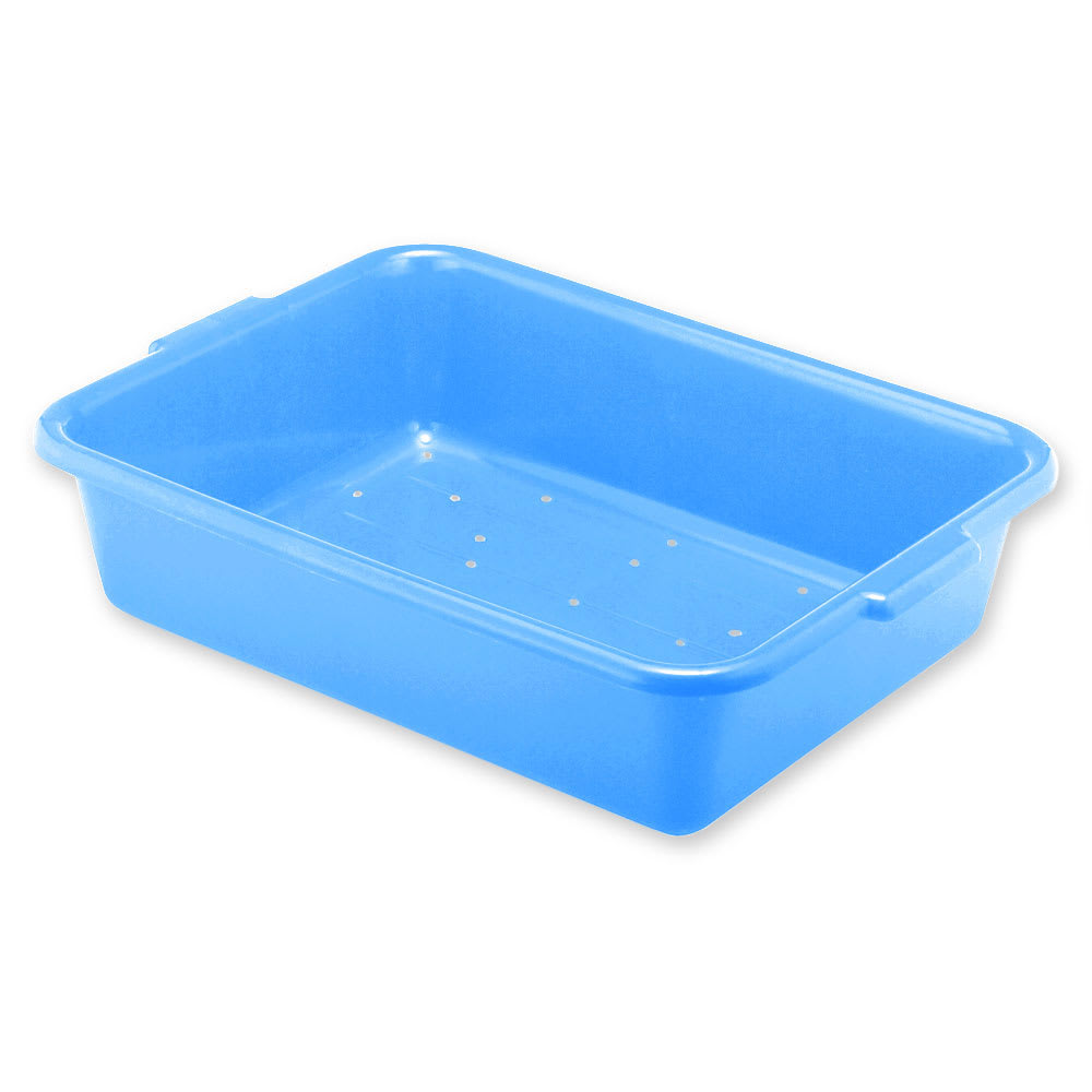 Vollrath 1517-C04 Drain Box - Handles, 20x15x7, Plastic, Blue