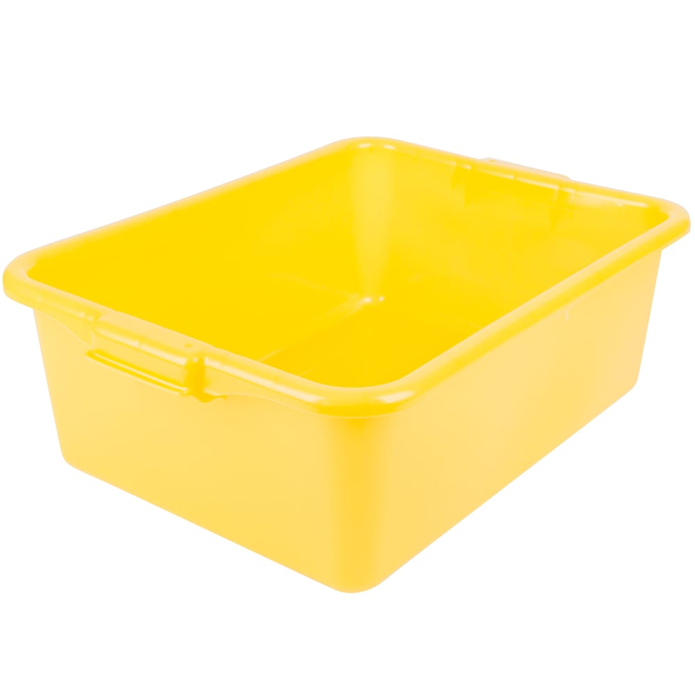 Vollrath 1527-C08 Food Storage Box - Molded Handles, 20x15x7", Yellow