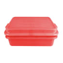 Vollrath 1551-C02 Combo Food Storage Box - 5" Drain, 7" Box,  Snap-On Lid, Red thumbnail 2