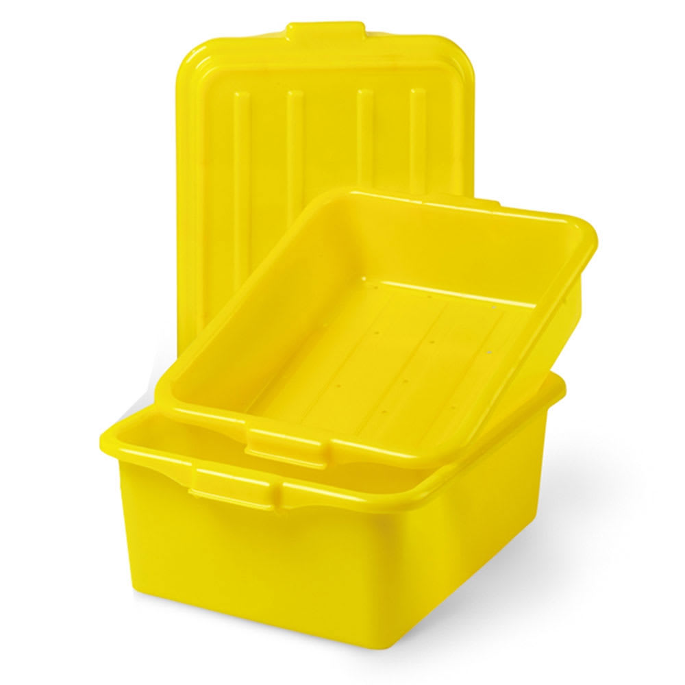 Vollrath 1551-C08 Combo Food Storage Box, 5" Drain, 7" Box, Snap-On Lid, Yellow