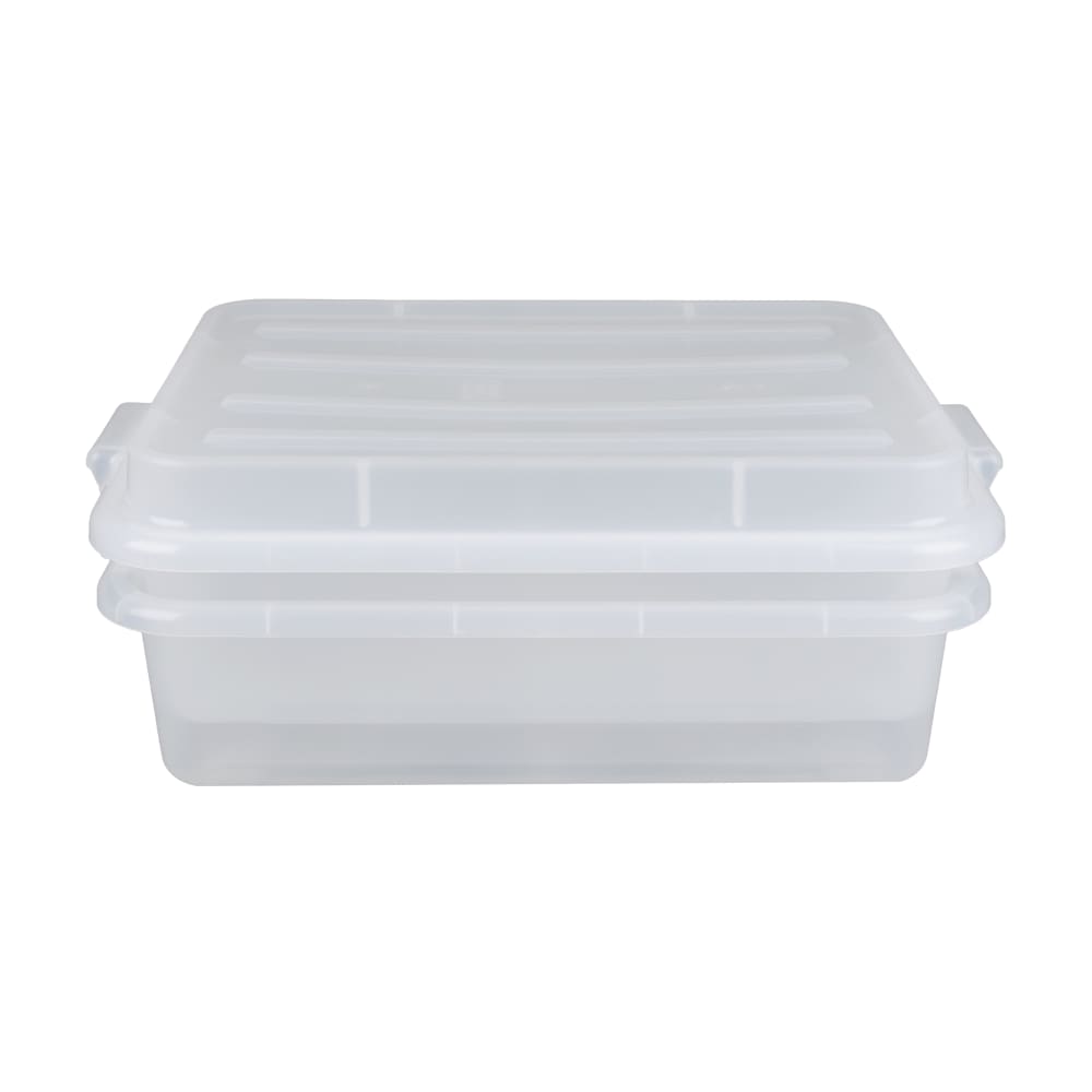 Vollrath 1551-C13 Combo Food Storage Box - 5" Drain, 7" Box, Snap-On Lid, Clear
