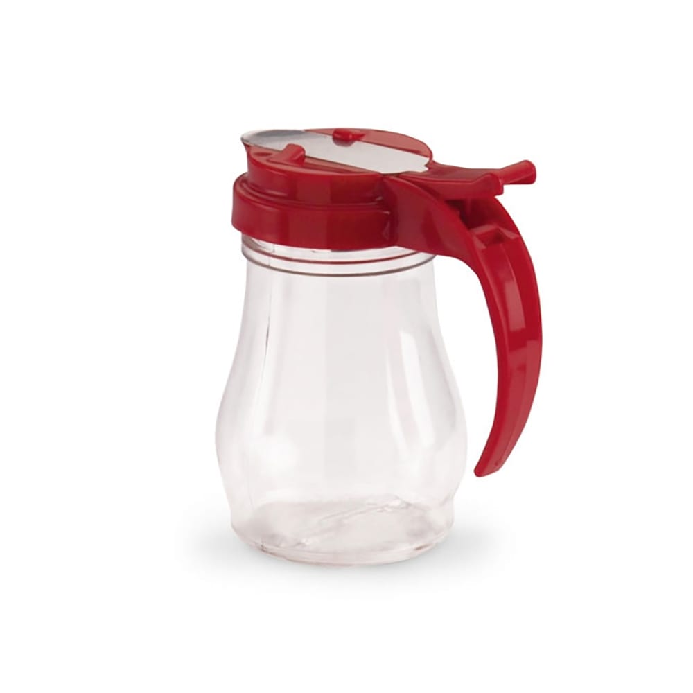 Vollrath 1606-02 7 oz Dripcut® Teardrop Dripcut Server - Polycarbonate, Red Plastic Top