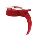 Vollrath 1606-02 7 oz Dripcut® Teardrop Dripcut Server - Polycarbonate, Red Plastic Top thumbnail 2