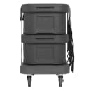 Vollrath 1694 Flatbed Utility Dolly w/ & 1 1/2" Black Straps - Plastic, Dark Gray thumbnail 2