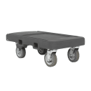 Vollrath 1695-1 Flatbed Utility Dolly w/ 1 1/2" Black Polypropylene Straps - Plastic, Dark Gray thumbnail 2